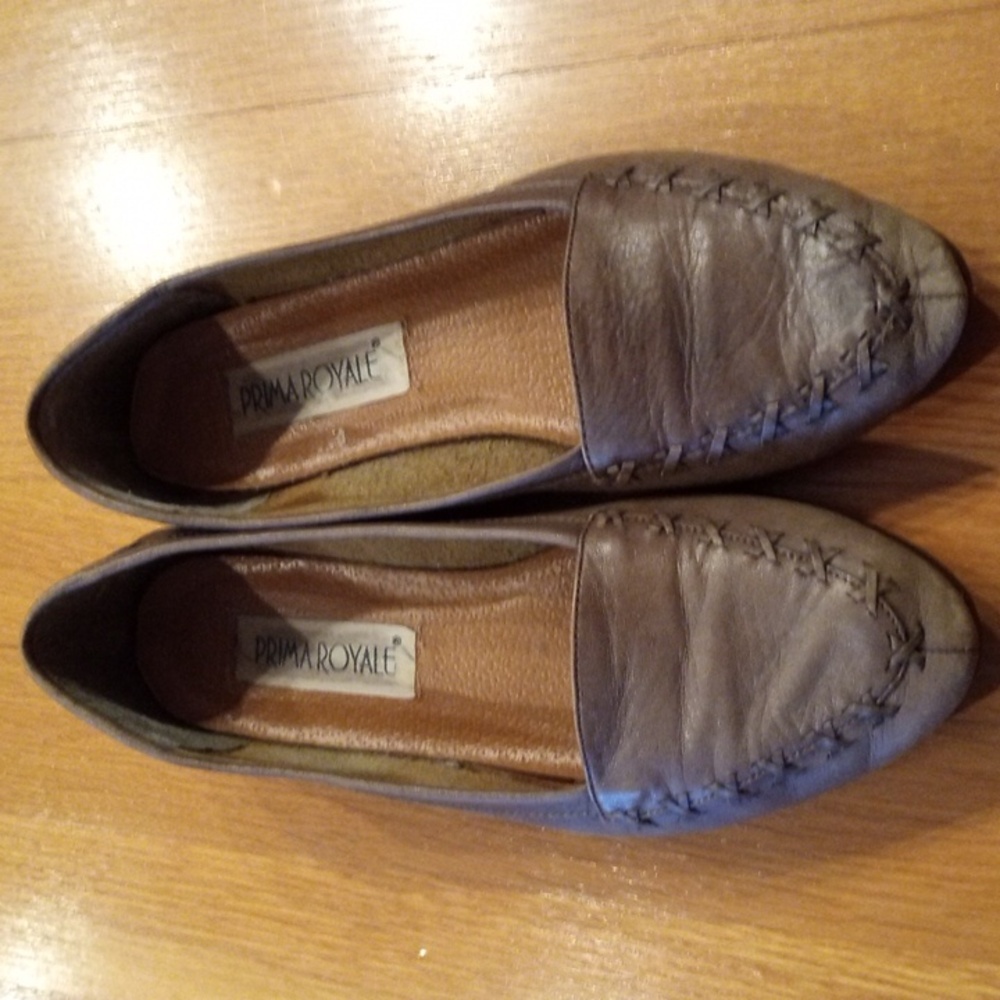 Vintage Leather Prima Royale Pointed Toe Flats women's Cottagecore, 8.5